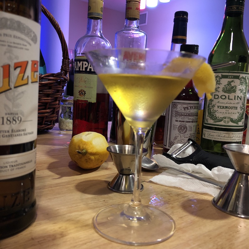 buddha's hand vodka martini cocktail